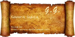 Gavora Gyula névjegykártya